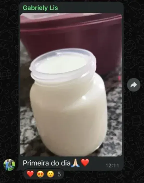 Print de aluna: primeira extração do dia