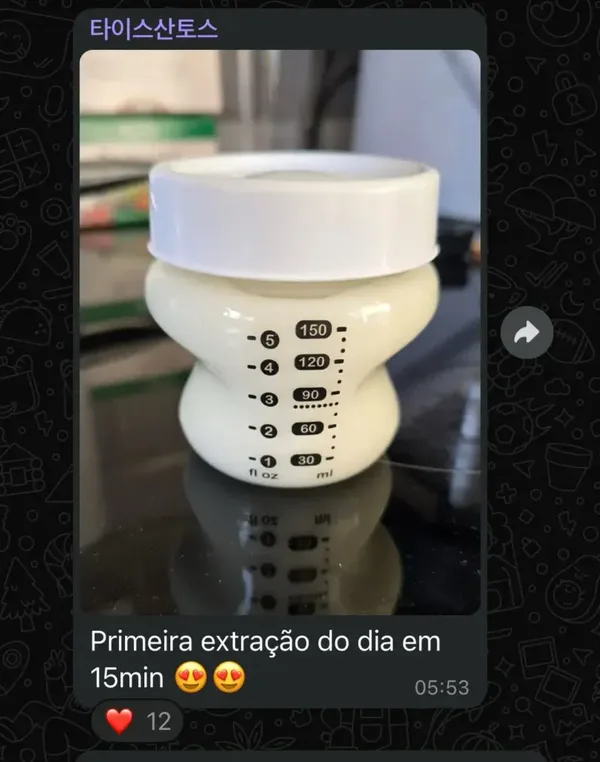 Print de aluna: primeira extração do dia em 15 minutos